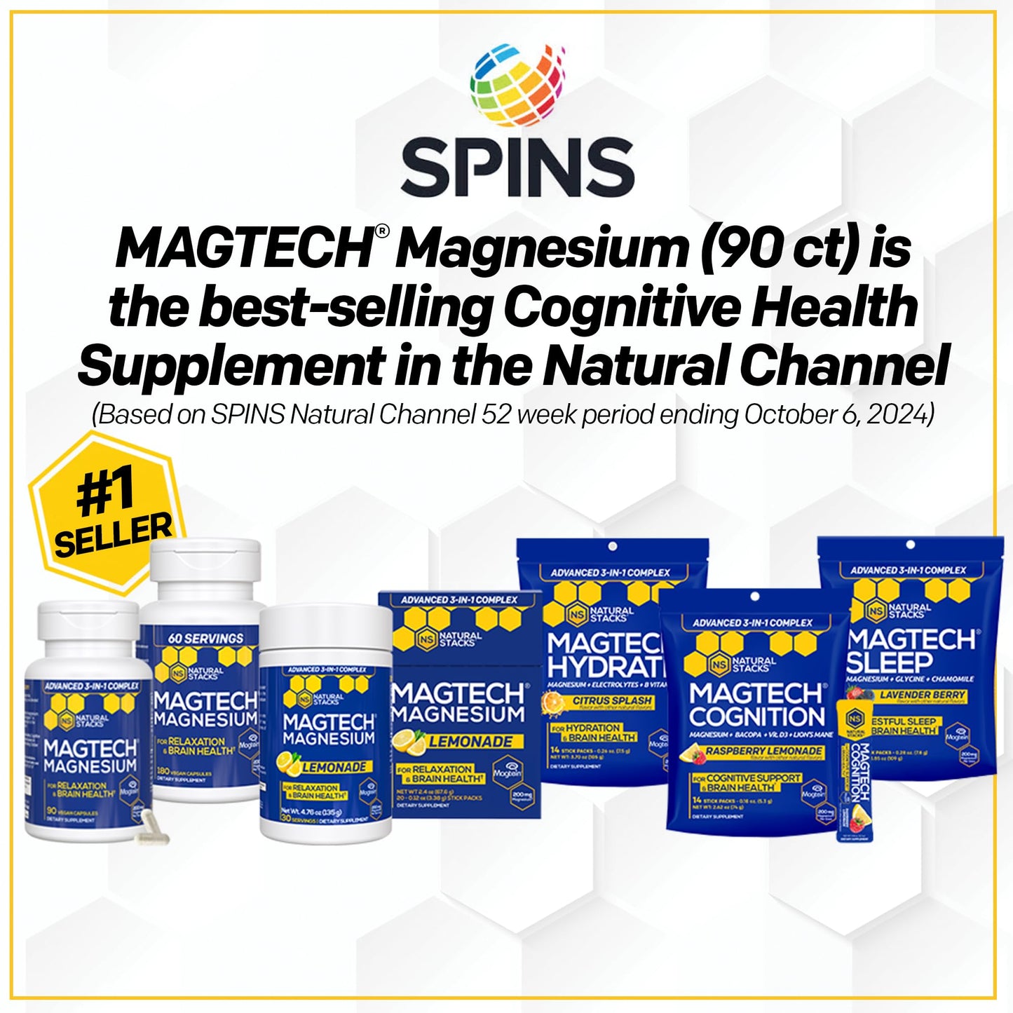 MagTech Hydrate: Sugar-Free Magnesium Hydration Powder (200 mg Mg) – 14 Servings