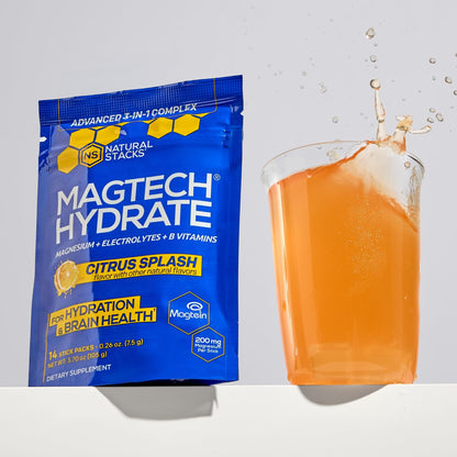 MagTech Hydrate: Sugar-Free Magnesium Hydration Powder (200 mg Mg) – 14 Servings
