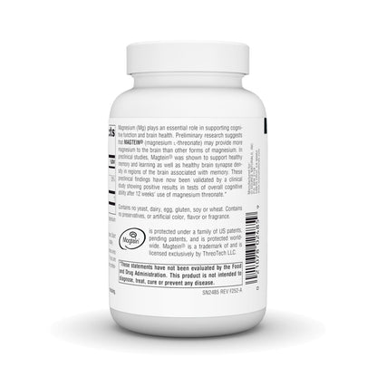 Source Naturals Magtein Magnesium L-Threonate 667mg – Supports Focus, Mood & Memory | 90 Capsules