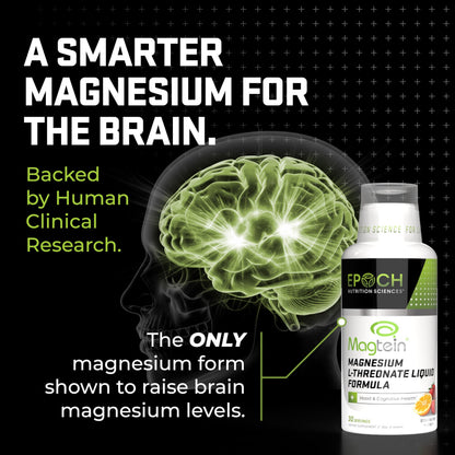 Magtein L-Threonate Liquid – 2000mg per Serving – Brain Health, Mood & Sleep | Epoch Nutrition