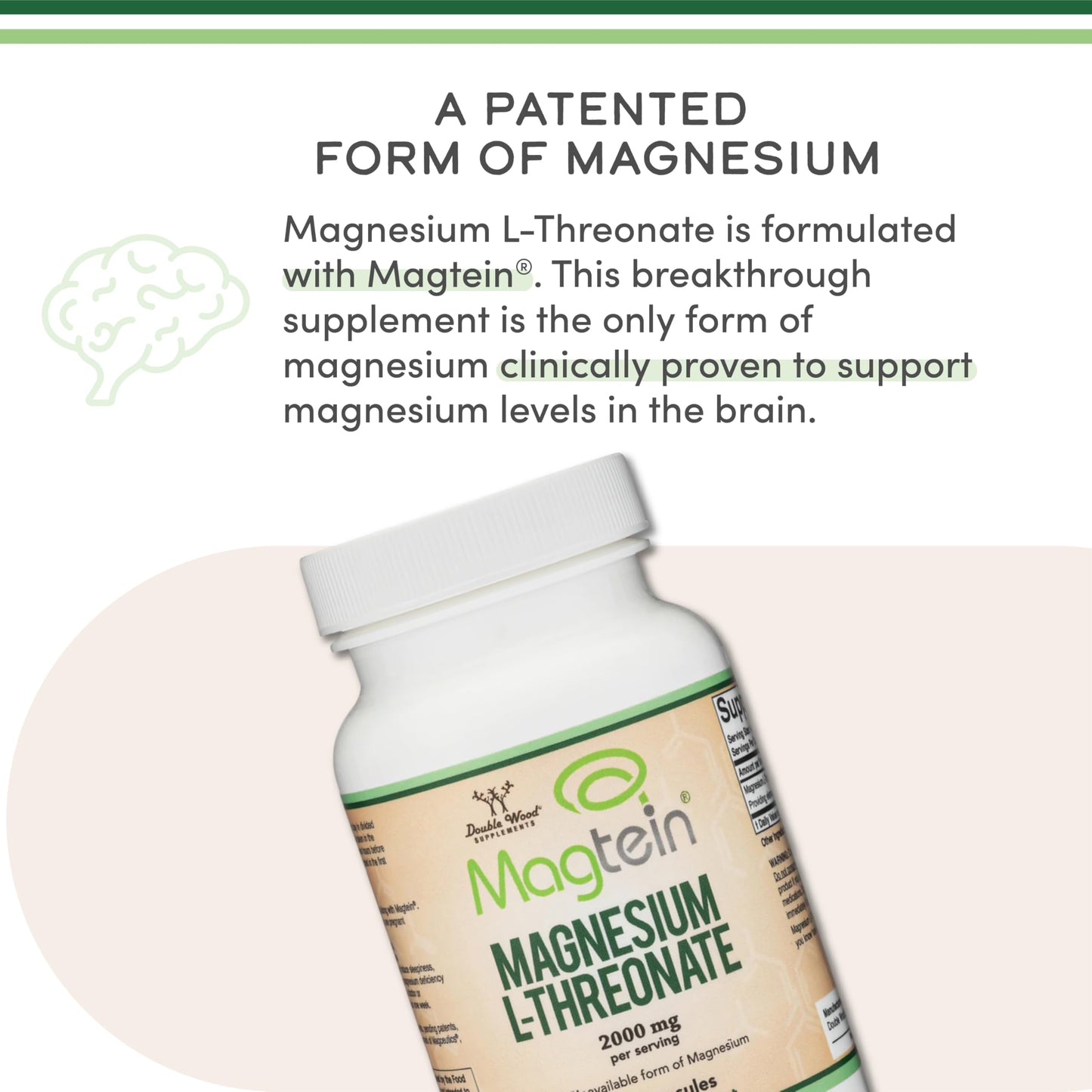 Magtein Magnesium L-Threonate – Sleep & Cognitive Support | 2,000 mg | 120 Capsules