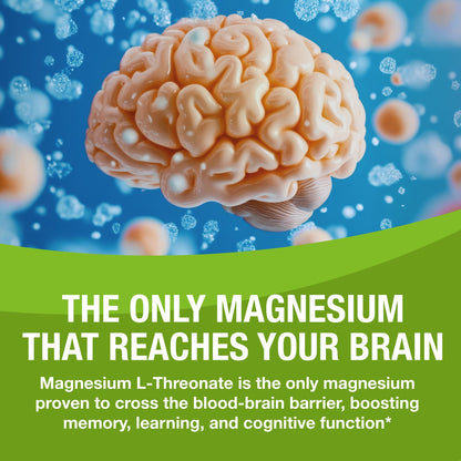 Magtein Magnesium L-Threonate Supplement – Memory, Focus & Sleep Support | 60 Veg Capsules