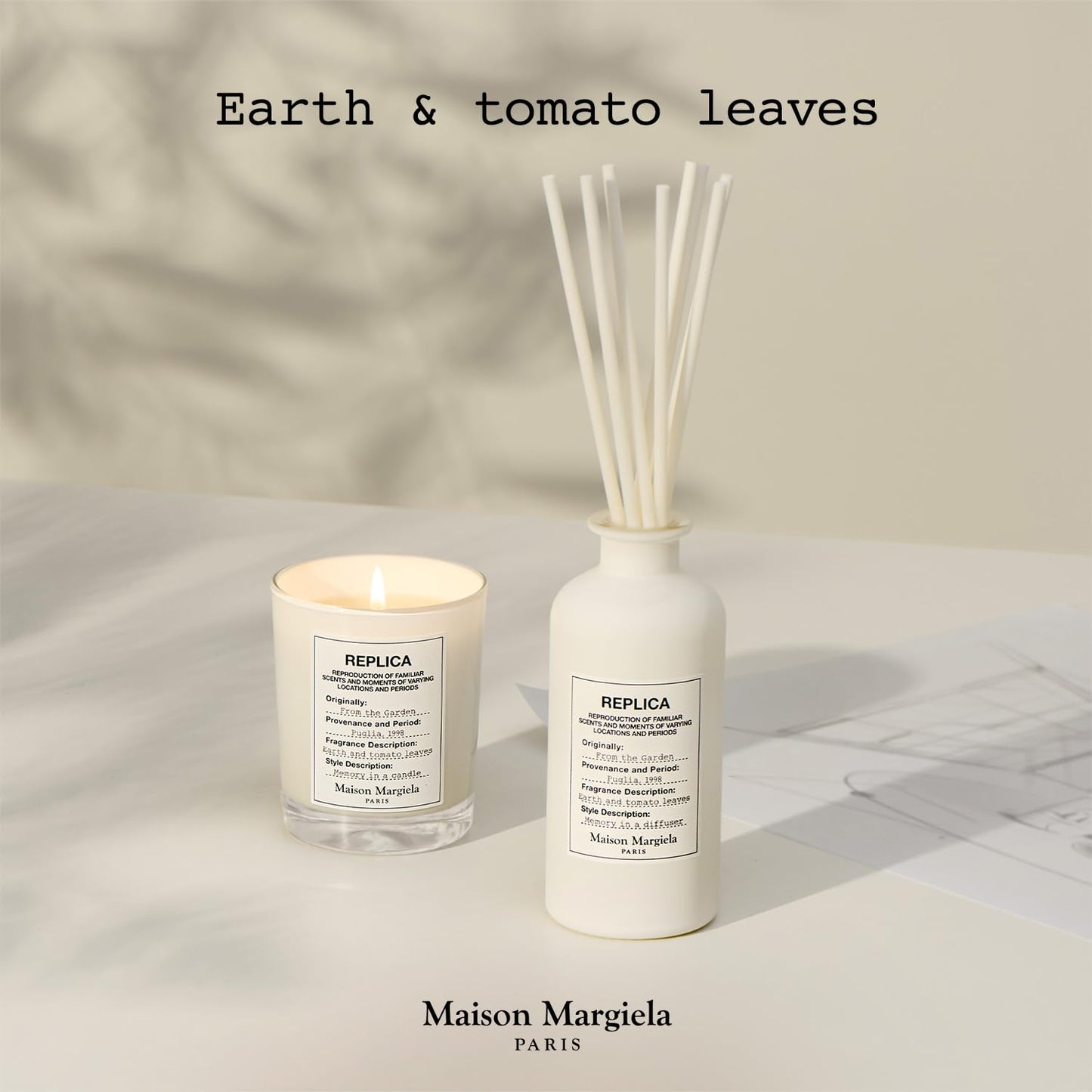 Maison Margiela REPLICA The Garden Diffuser – Fresh Tomato Leaf, Geranium & Green Mandarin | 6.2 fl oz