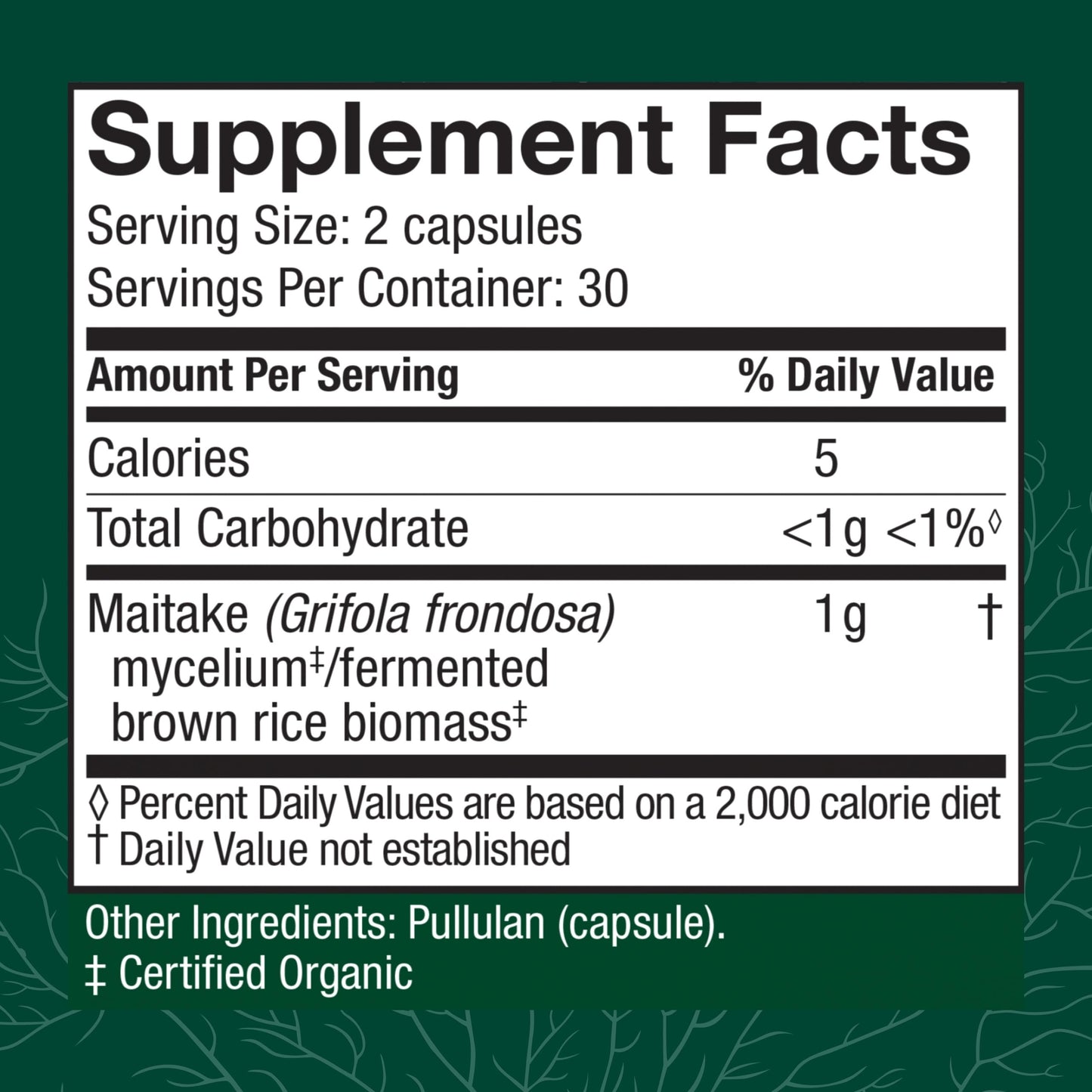 Host Defense Maitake Capsules – Immune & Cellular Health (60 Capsules, 30 Servings)