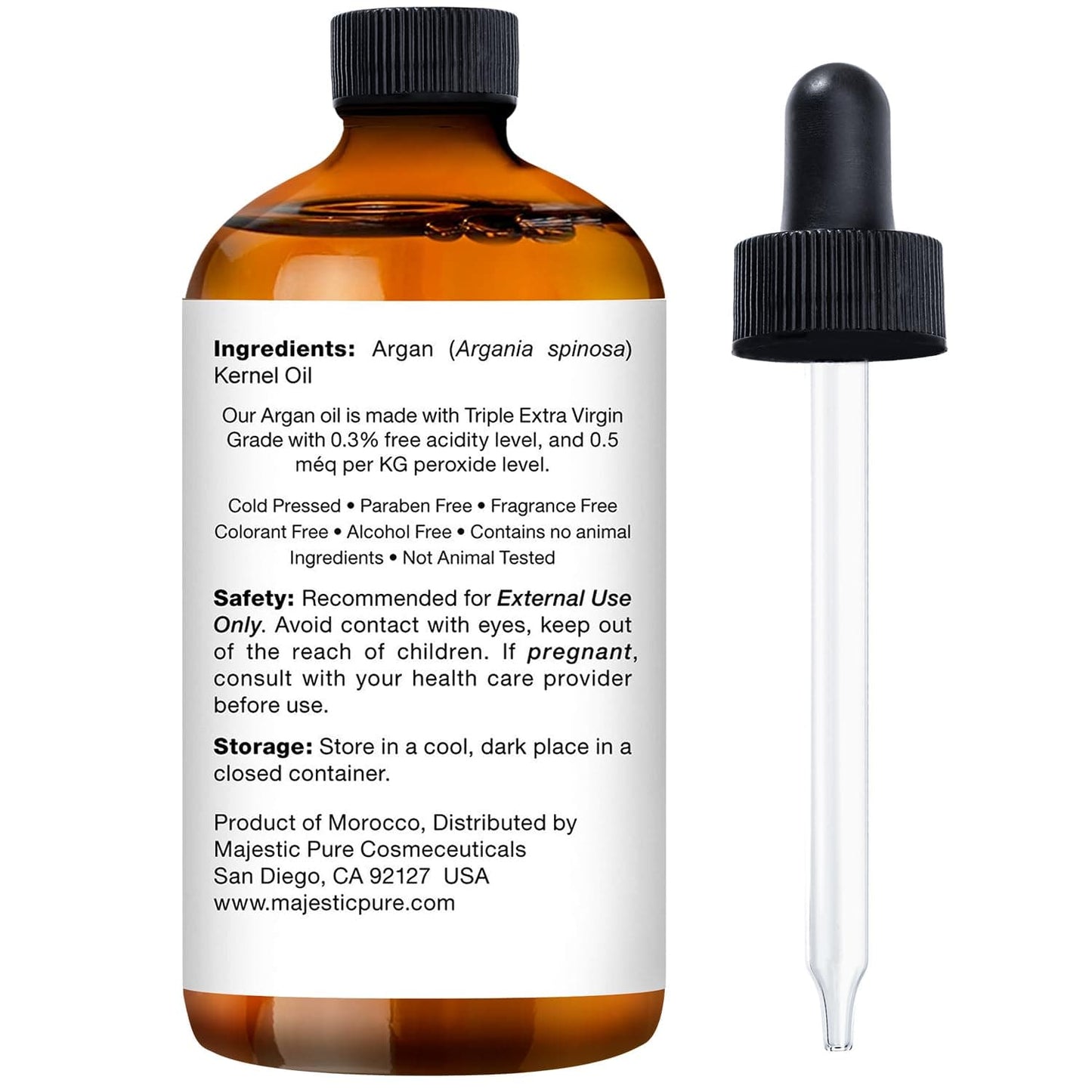 Majestic Pure Moroccan Argan Essential Oil – 4 Fl Oz | 100% Pure & Natural