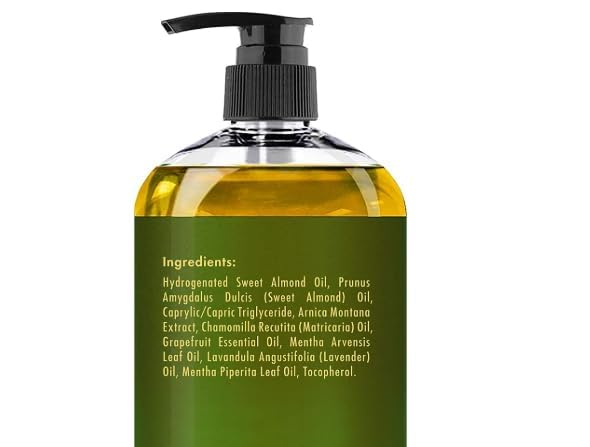 Majestic Pure Arnica Sore Muscle Massage Oil – Lavender & Chamomile (8 oz x2)