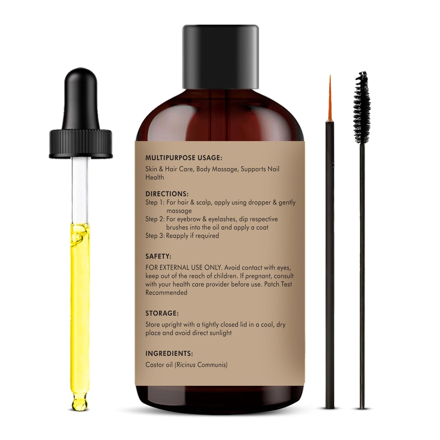 Majestic Pure Castor Oil – 100% Pure & Natural, Cold-Pressed, 2 fl oz