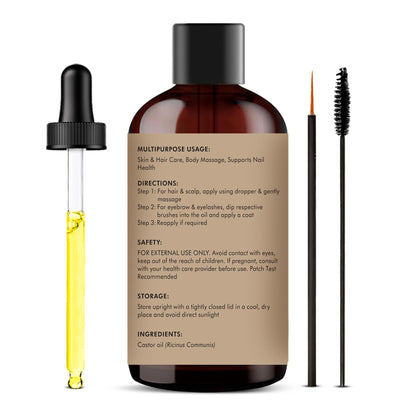 Majestic Pure Castor Oil – 100% Pure & Natural, Cold-Pressed, 2 fl oz