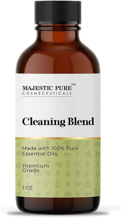 Majestic Pure Cleaning Essential Oil Blend | 100% Pure & Natural 1oz | Lemon, Orange, Peppermint & Citronella