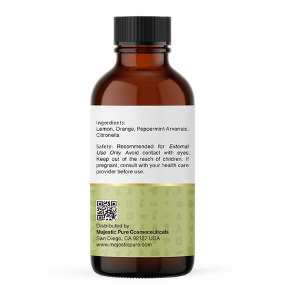 Majestic Pure Cleaning Essential Oil Blend | 100% Pure & Natural 1oz | Lemon, Orange, Peppermint & Citronella