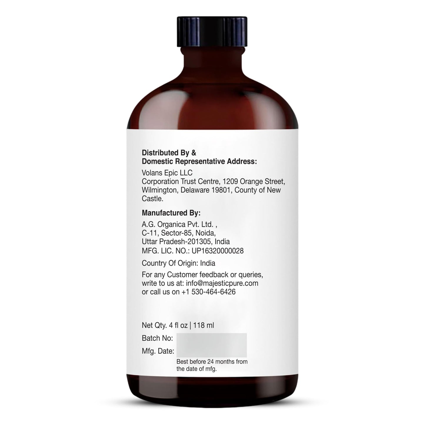 Majestic Pure Eucalyptus Essential Oil – 4 oz with Glass Dropper, 100% Pure & Natural