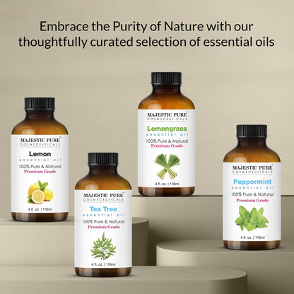 Majestic Pure Eucalyptus Essential Oil – 4 oz with Glass Dropper, 100% Pure & Natural