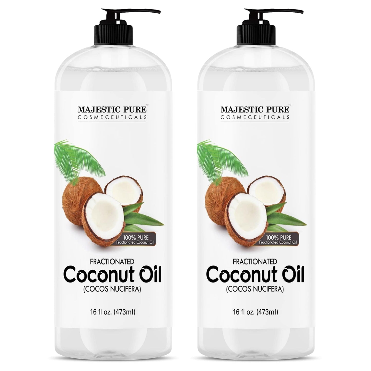 Majestic Pure Fractionated Coconut Oil – 16 fl oz (Pack of 2)