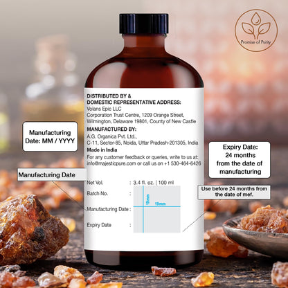 Majestic Pure Frankincense Essential Oil – 3.4 Fl Oz, 100% Pure