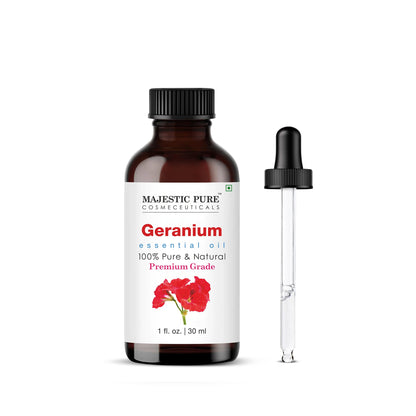 Majestic Pure Geranium Essential Oil - 100% Pure & Natural, 1 Fl Oz
