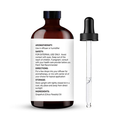 Majestic Pure Grapefruit Essential Oil – 100% Pure & Natural, Glass Dropper, 4 oz