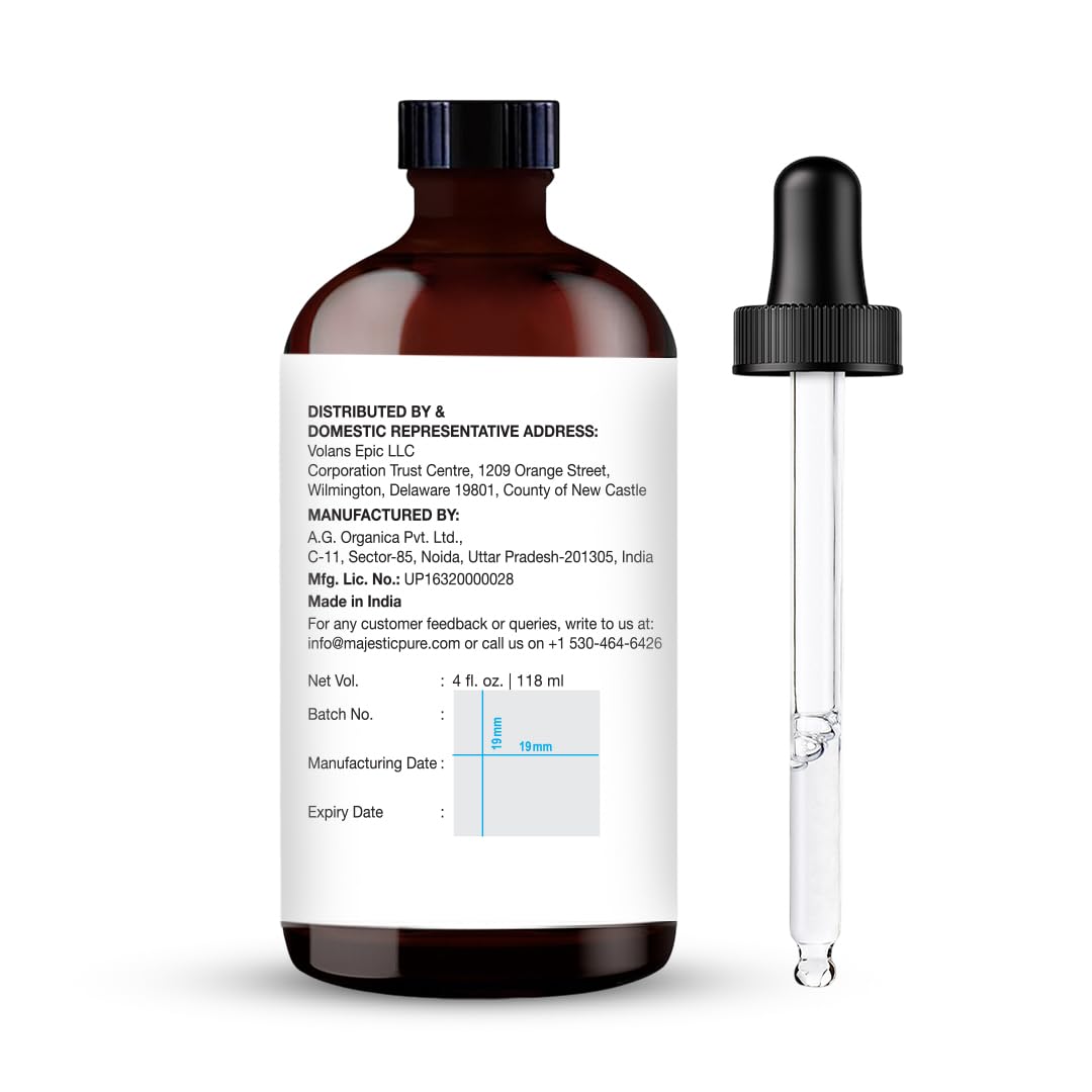 Majestic Pure Grapefruit Essential Oil – 100% Pure & Natural, Glass Dropper, 4 oz