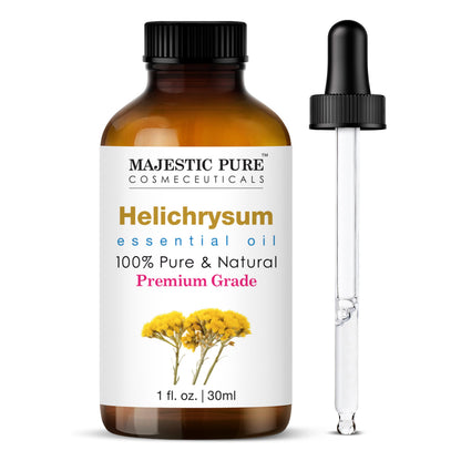 Majestic Pure Helichrysum Essential Oil 1oz – Pure, Natural, Glass Dropper