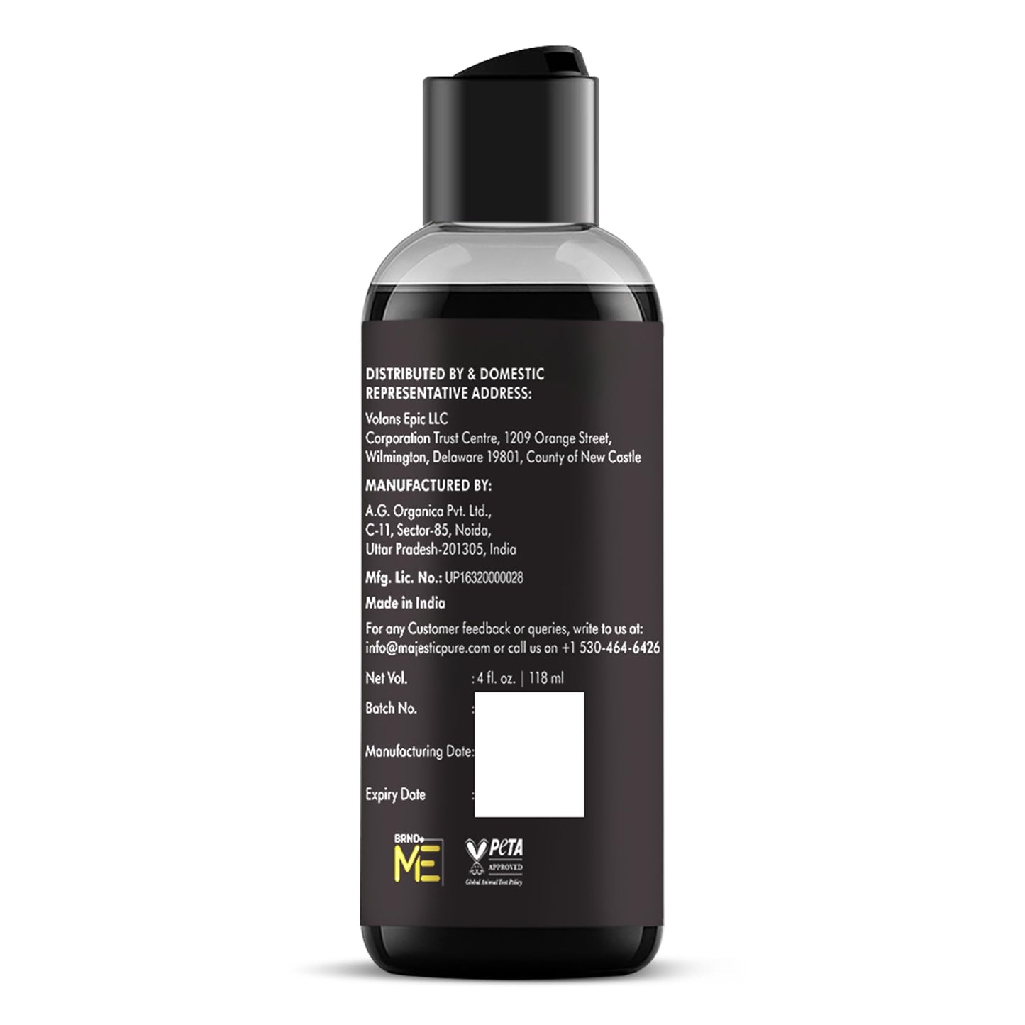 Majestic Pure Jamaican Black Castor Oil – 4 Fl Oz | 100% Pure, Cold-Pressed, Hexane Free