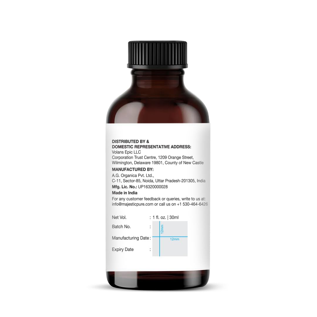 Majestic Pure Essential Oil with Glass Dropper - 100% Pure and Natural - Essential Oils for Diffuser, Aromatherapy, Soap and Candle Making, Brazillian Orange Essential Oil, Orange Oil, 1 Fl Oz
