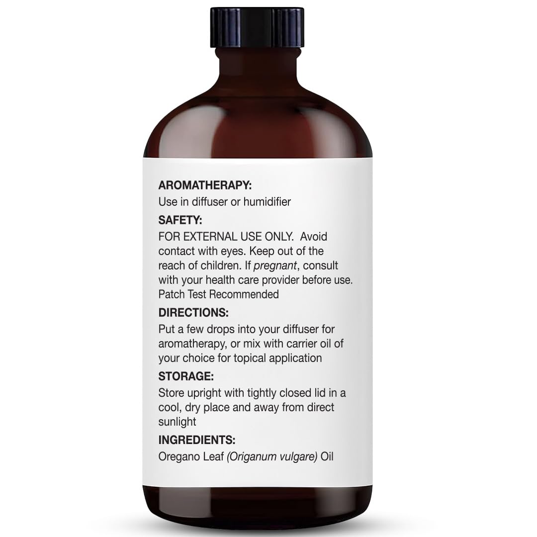 Majestic Pure Oregano Essential Oil 4oz - 100% Pure & Natural with Glass Dropper