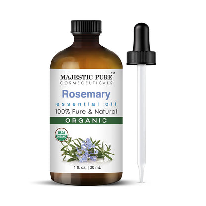 Majestic Pure Organic Rosemary Essential Oil - 100% Pure, 1 fl oz