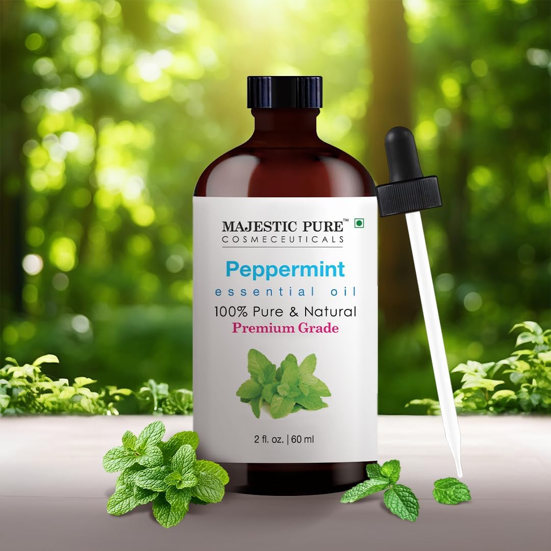 Majestic Pure Peppermint Essential Oil 2 fl oz – 100% Pure & Natural