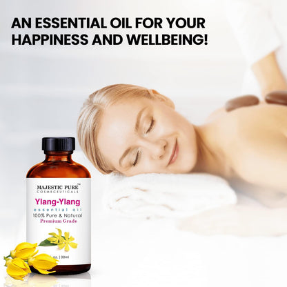 Majestic Pure Ylang Ylang Essential Oil - 100% Pure & Natural, 1 Oz