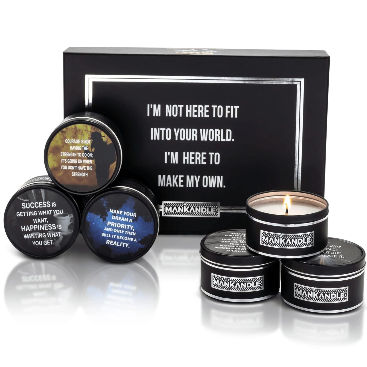 Majestic Zen Premium Scented Candles Gift Set for Men | 6-Pack Soy Wax Candles | Relaxing Masculine Scents