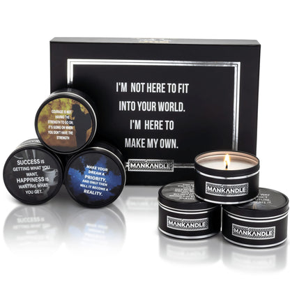 Majestic Zen Premium Scented Candles Gift Set for Men | 6-Pack Soy Wax Candles | Relaxing Masculine Scents