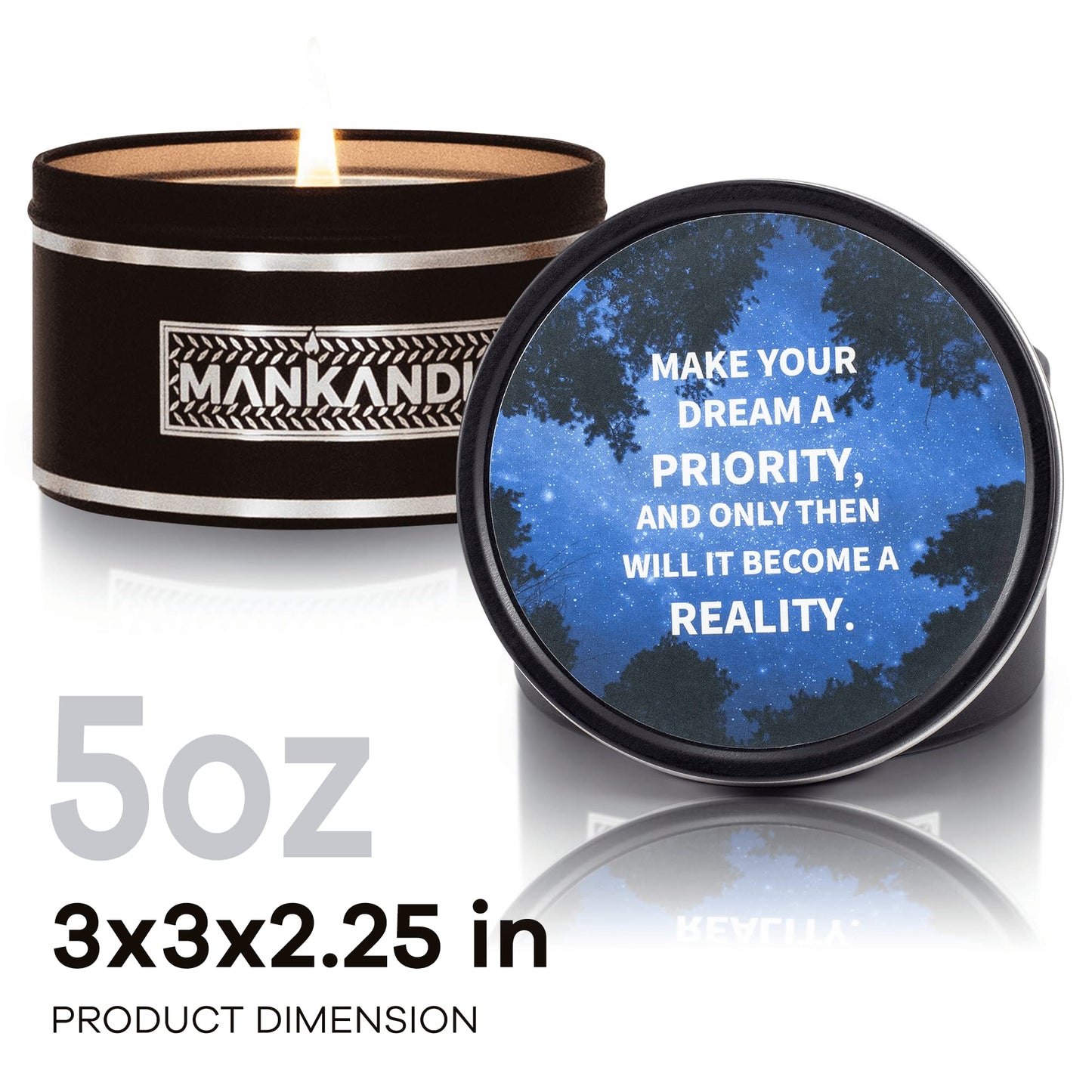 Majestic Zen Premium Scented Candles Gift Set for Men | 6-Pack Soy Wax Candles | Relaxing Masculine Scents