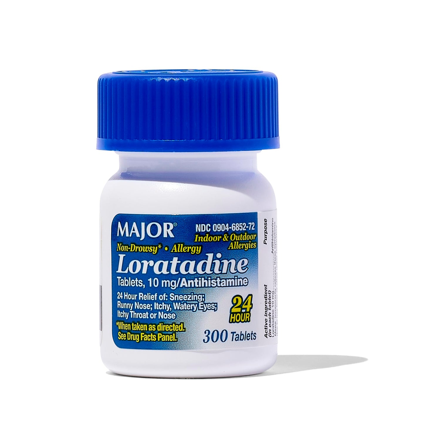 MAJOR Allergy Loratadine 10 mg Tablets – Non-Drowsy 24-Hour Relief (Adults & Kids 6+) | 300 Tablets