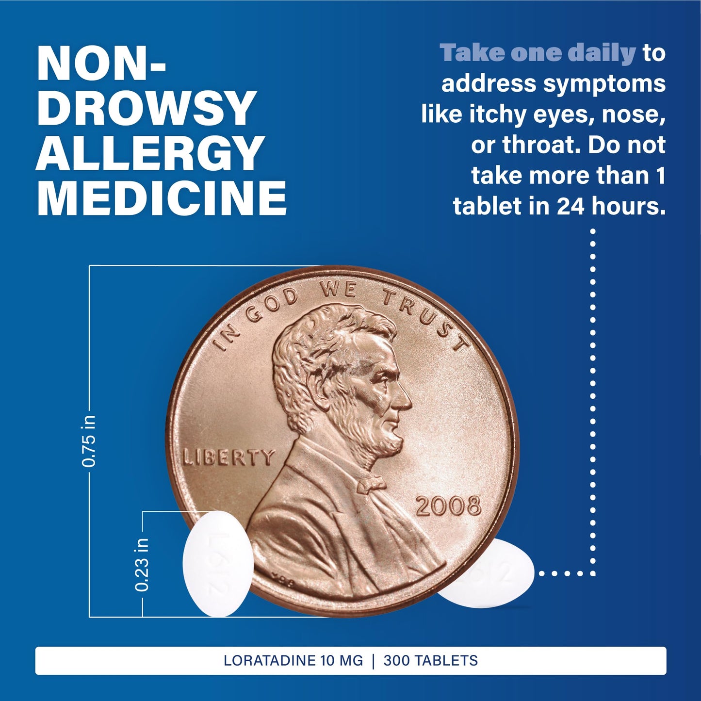 MAJOR Allergy Loratadine 10 mg Tablets – Non-Drowsy 24-Hour Relief (Adults & Kids 6+) | 300 Tablets