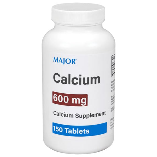 Major 600mg Calcium Tablets - Calcium Supplement (150 Count, 1 Pack) BritishVita | Premium UK Vitamins & Wellness Supplements