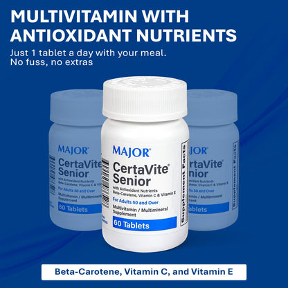 MAJOR CertaVite Senior Multivitamin – Immunity, Energy & Vision (60 Tablets)