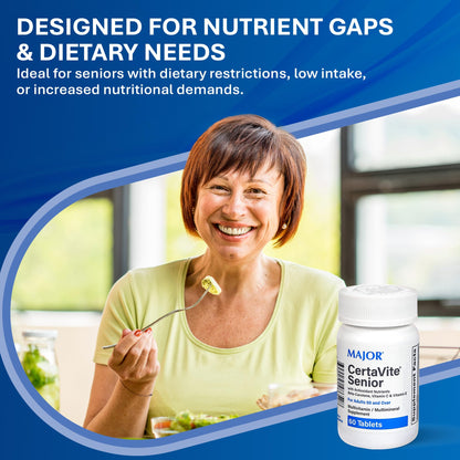 MAJOR CertaVite Senior Multivitamin – Immunity, Energy & Vision (60 Tablets)