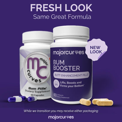 Major Curves Bum Booster Pills – Butt Enhancement for Women & Curvy Glutes