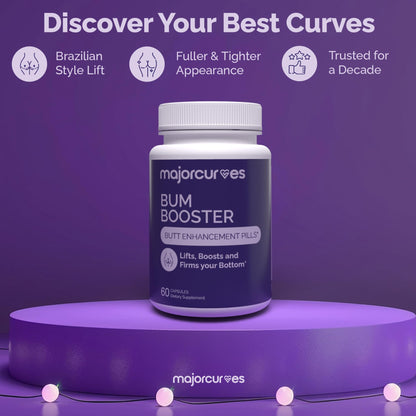 Major Curves Bum Booster Pills – Butt Enhancement for Women & Curvy Glutes