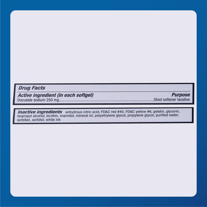 Major Docusate Sodium 250 mg Extra Strength Stool Softener | Gentle Relief