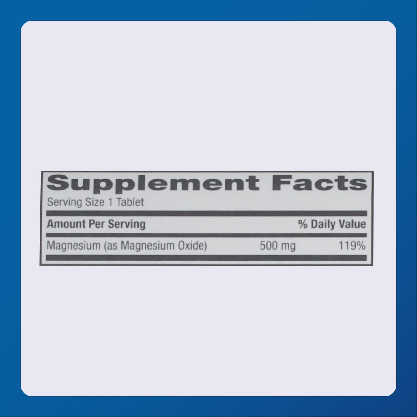 Major Magnesium 500mg – Magnesium Oxide Tablets | Dietary Supplement (2 Pack)