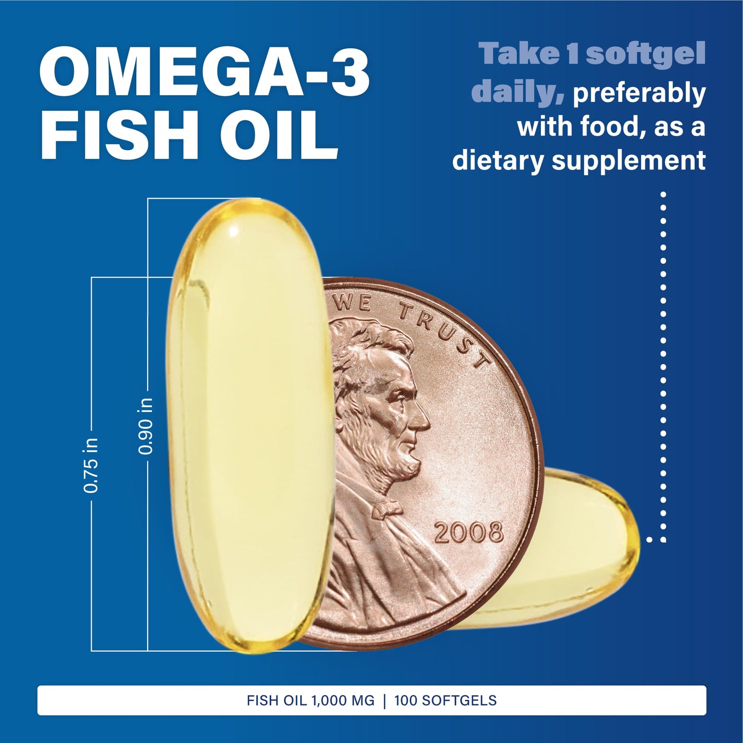 MAJOR Omega-3 Fish Oil 1000mg - 100 Softgels (3-Pack) | Dietary Supplement