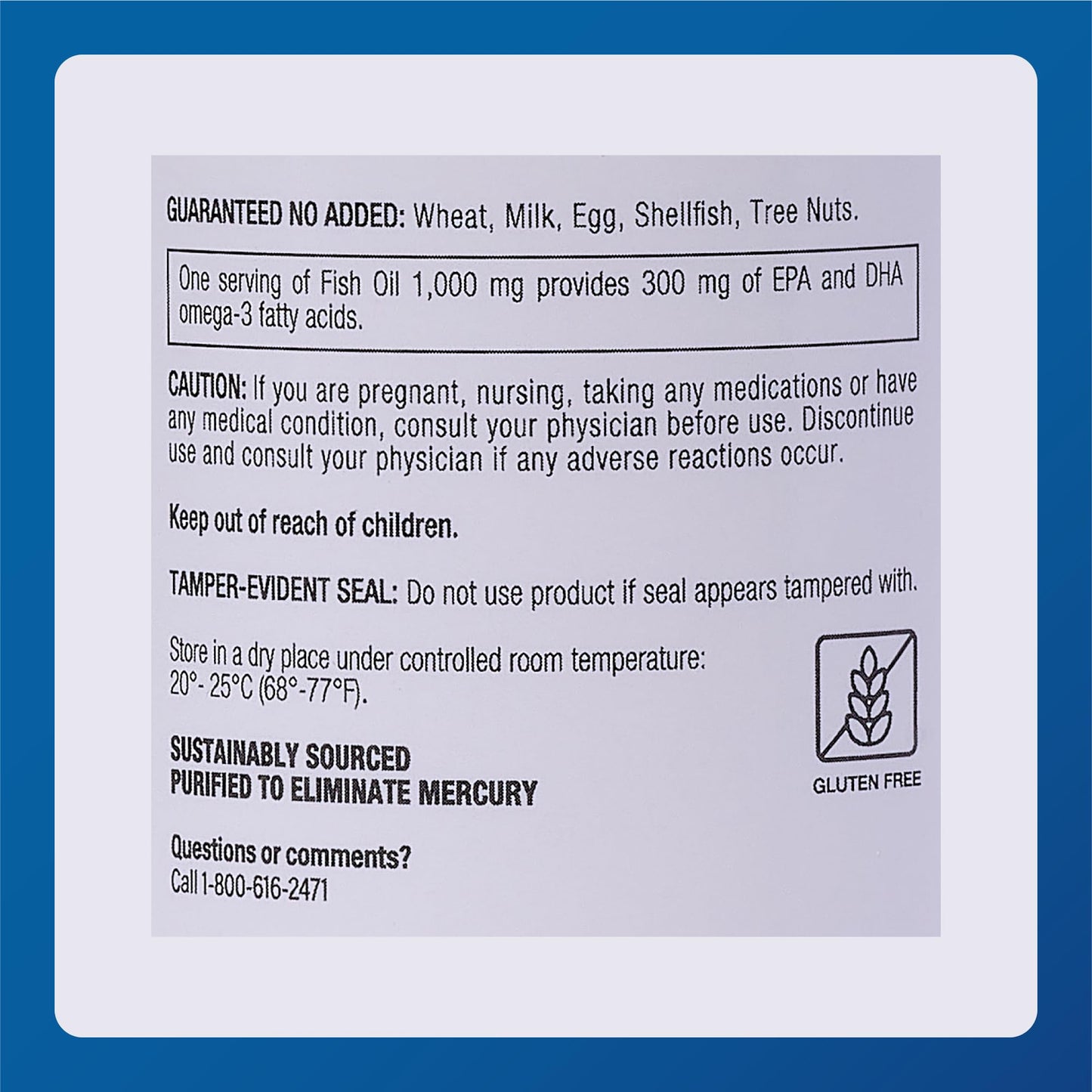 MAJOR Omega-3 Fish Oil 1000mg - 100 Softgels (1-Pack) | Dietary Fish Oil Supplement