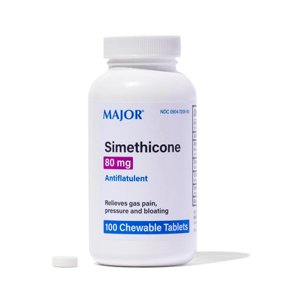 MAJOR Simethicone Gas Relief 80 mg - Chewable Gas Relief Tablets (100 ct)