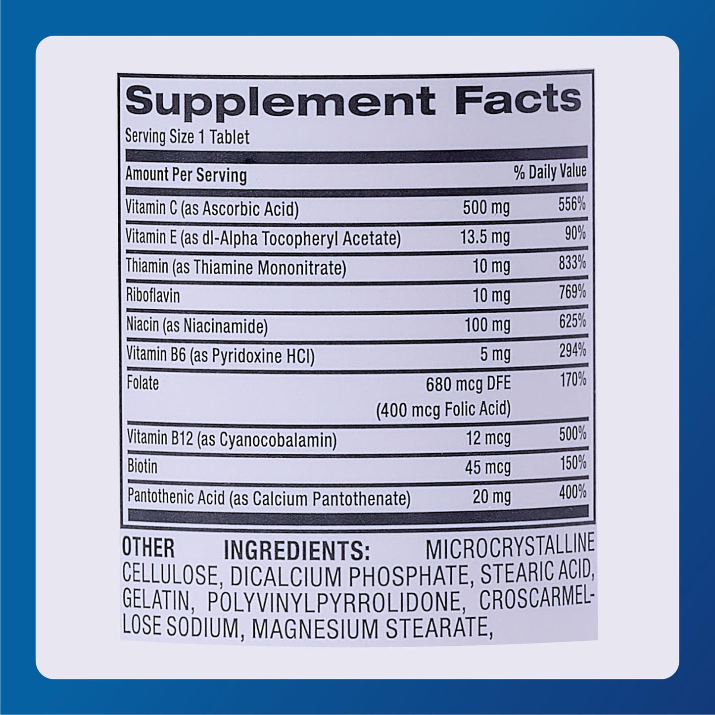 MAJOR Stress Formula – High Potency Stress Vitamins (60 Tablets)