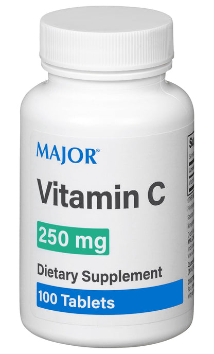 MAJOR Vitamin C 250 mg – 100 Tablets (1 Pack) | Dietary Supplement