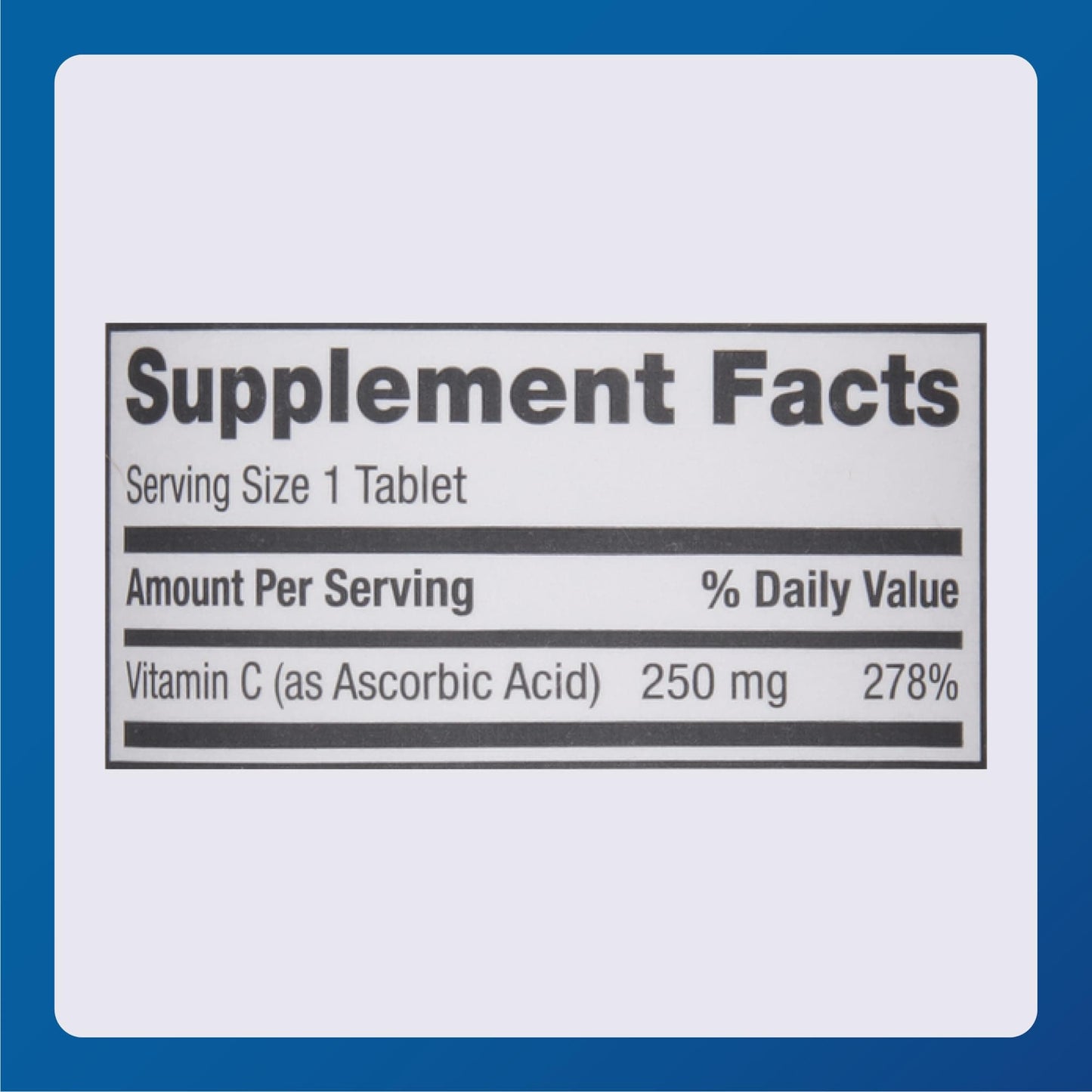 MAJOR Vitamin-C 250 mg Tablets – 100 CT (Pack of 2) | Major Pharmaceuticals