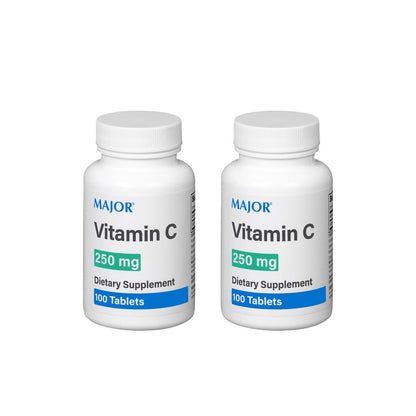 MAJOR Vitamin-C 250 mg Tablets – 100 CT (Pack of 2) | Major Pharmaceuticals