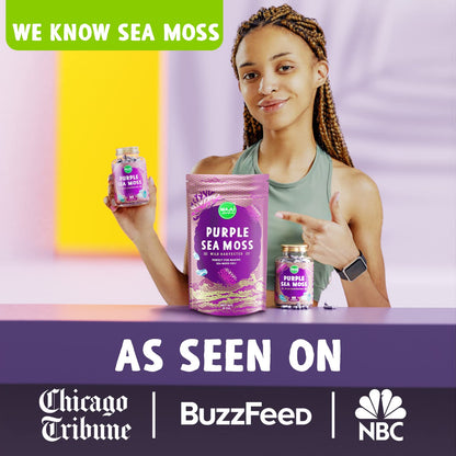 MAJU Purple Sea Moss Capsules 60ct – Extra-Strength Chondrus Crispus, Wild Harvested