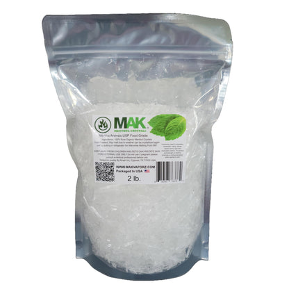 Mak Menthol Crystals 2 LB – Pure Organic Mentha Arvensis (100% Natural)