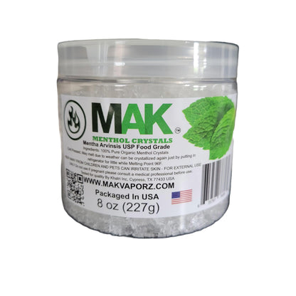 Mak Menthol Crystals 8 oz – Pure Organic 100% Natural Mentha Arvensis